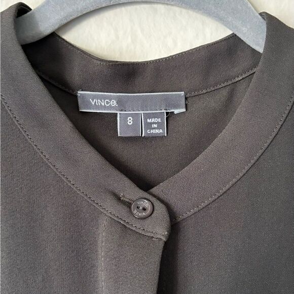 Vince Grey Jumpsuit Sleeveless Button Front Slim Leg Size 8 - Picture 14 of 15